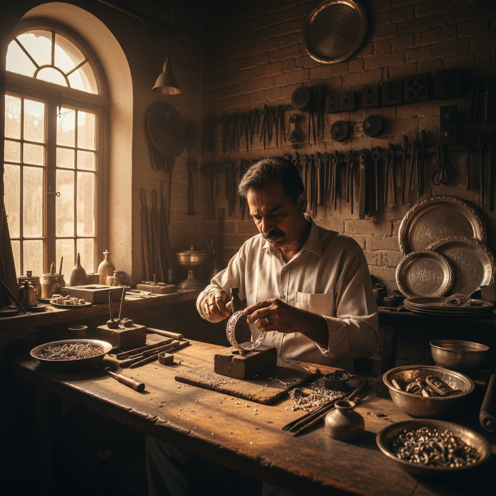 Ravi Patel - Indian male jewelry artisan